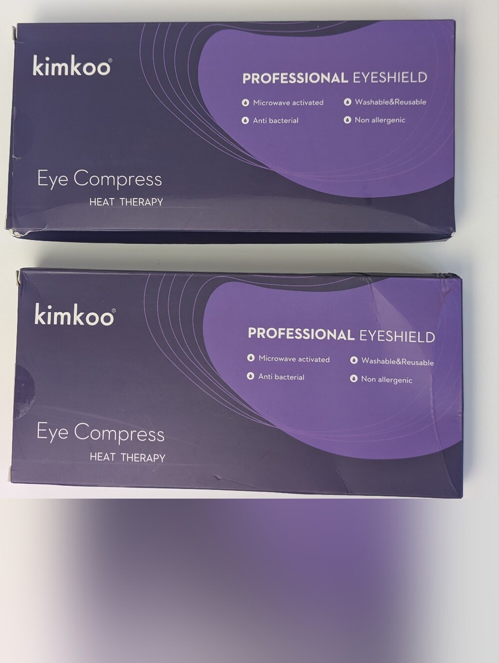 2 Kimkoo Microwavable Heated Eye Compress Mask Dry Eye Washable Reusable Lot NIB